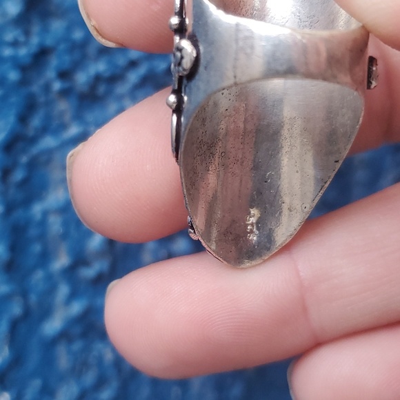 New Red Tiger Eye and Garnet 925 Silver Statement Ring. - Picture 15 of 16